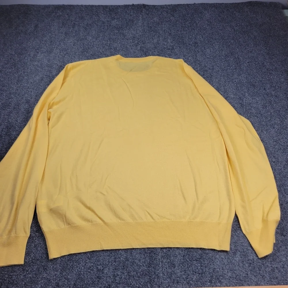 Ralph Lauren Purple Label Fine Cashmere Crewneck Sweater Mens XL Yellow $995